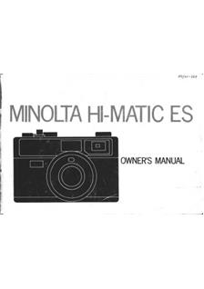 Minolta HiMatic ES manual. Camera Instructions.